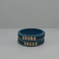 Traditional Firozi Colour Kundan Topaz Fitted Kada Latest Design Rajasthani Bangles | Set of 2 lakh Bangles | Traditional Kada | For Women and Girls