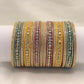 Karva Chauth Special Rajasthani Lac Bangles Set, Multi Colour Traditional Lakh Chuda,14 Pieces