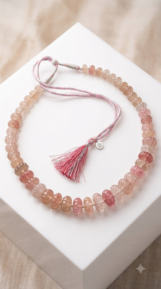 Rose Quartz Necklace single layer