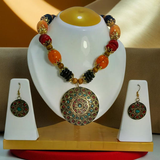 Vintage Tribal Pendant Set | For Girls and Women