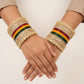 Rajasthani Rajwadi Bridal Lac Bangles Set With Beautiful Punjabi Look Design Red Green Yellow Colour (Pack of 28 )