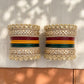 Rajasthani Rajwadi Bridal Lac Bangles Set With Beautiful Punjabi Look Design Red Green Yellow Colour (Pack of 28 )
