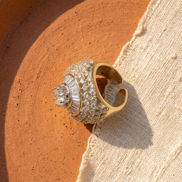 White Cubic Zirconia Rhodium Over Sterling Silver Ring