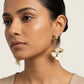 Blossom Pearl Floral Gold Plated Drop Earrings for Women