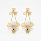 Blossom Pearl Floral Gold Plated Drop Earrings for Women