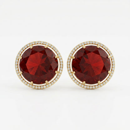 Round AD Stud Earrings for Women & Girls